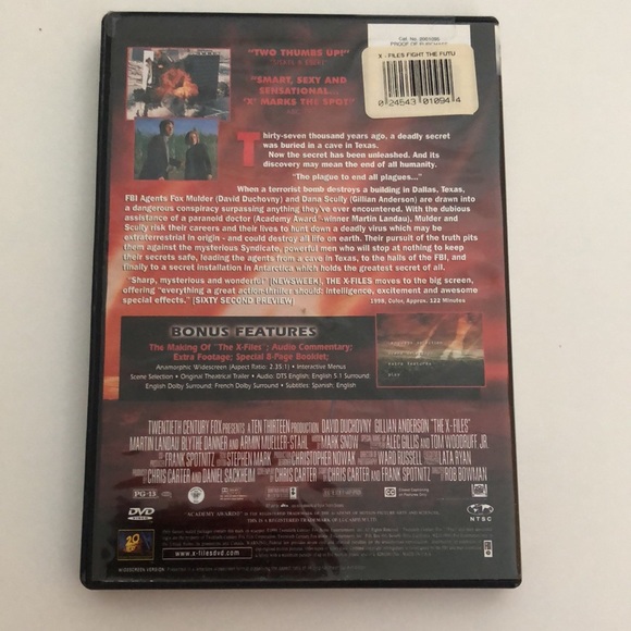 4/$20 The X Files Fight The Future DVD - Picture 4 of 5